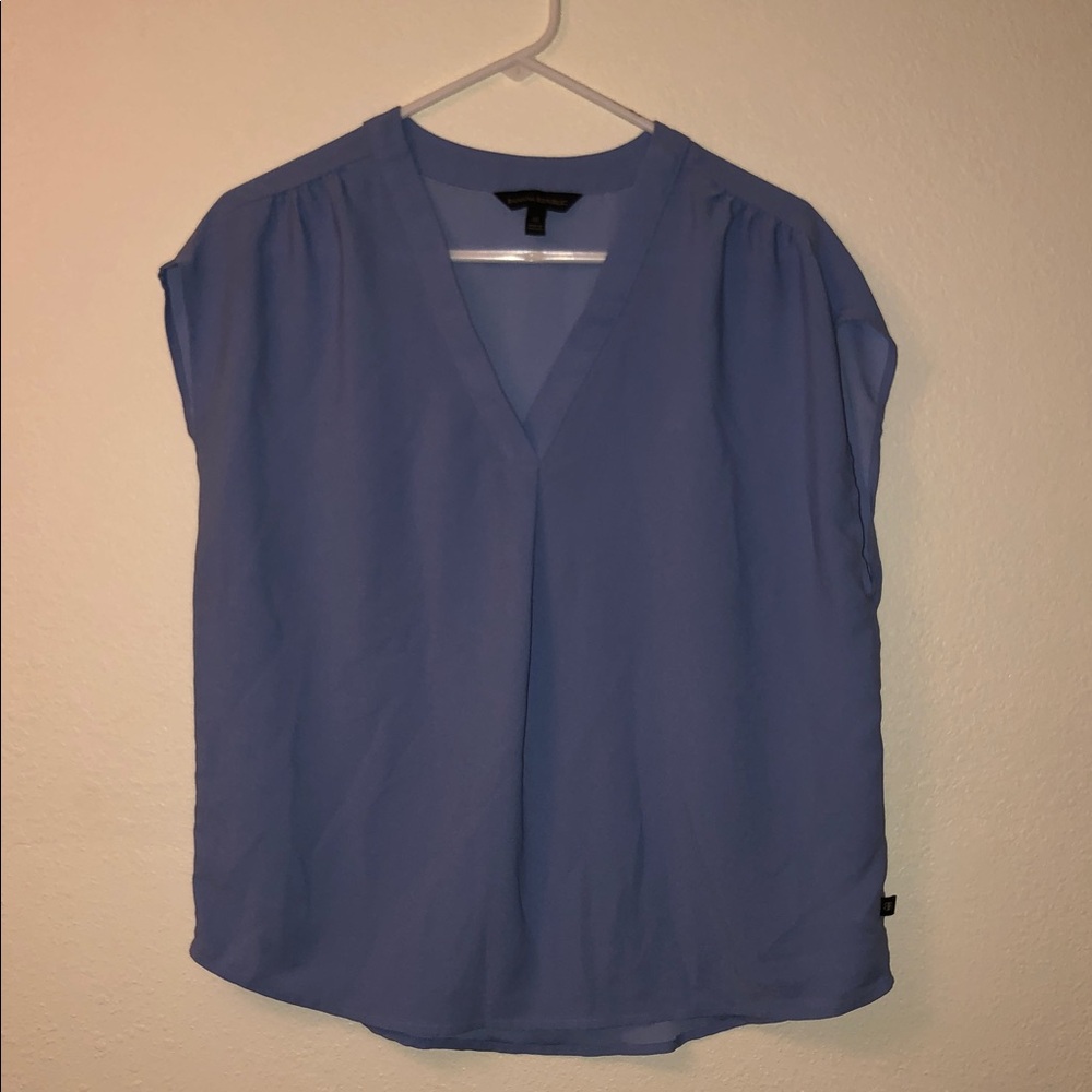 Banana Republic Light Blue V-Neck Blouse